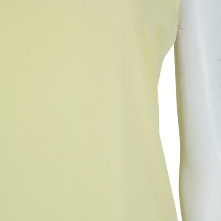 Pre Owned Dolce and Gabbana Yellow Sleeveess Silk Top M