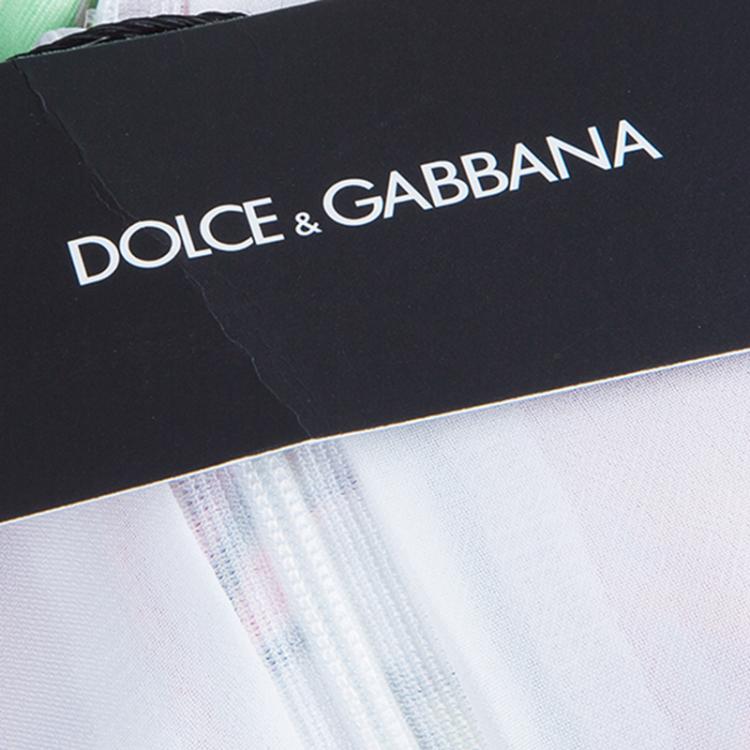 Pre Owned Dolce and Gabbana Hand Drawn Print Dress XS
