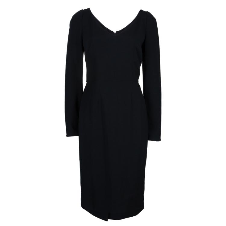 Pre Owned Dolce And Gabbana Black Shift Dress M
