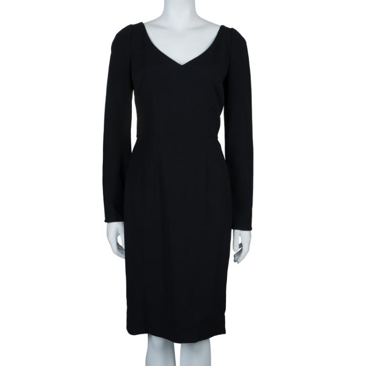Pre Owned Dolce And Gabbana Black Shift Dress M