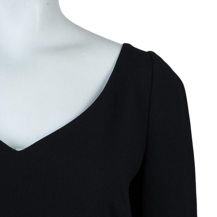 Pre Owned Dolce And Gabbana Black Shift Dress M