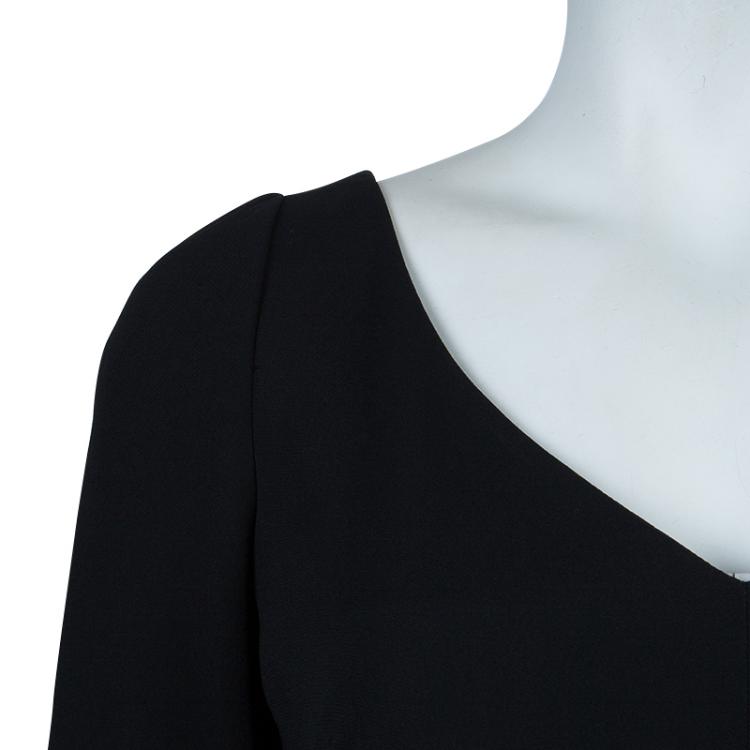 Pre Owned Dolce And Gabbana Black Shift Dress M