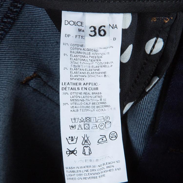 Pre Owned Dolce and Gabbana Indigo Medium Wash Denim Kate Skinny Jeans XS