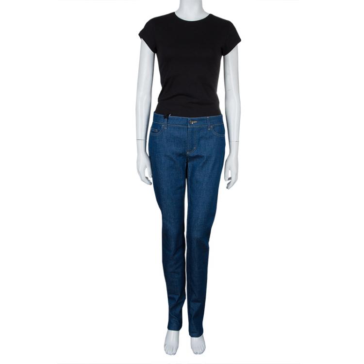 Pre Owned Dolce and Gabbana Indigo Medium Wash Denim Cute Skinny Jeans L
