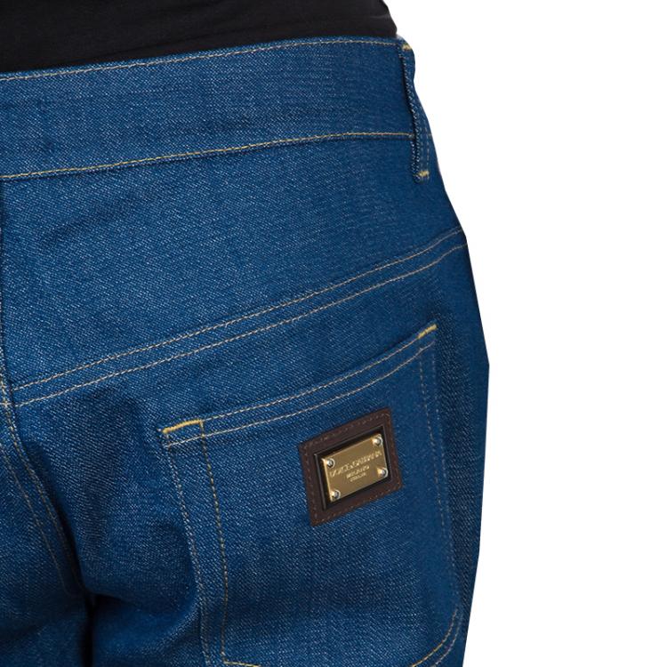Pre Owned Dolce and Gabbana Indigo Medium Wash Denim Cute Skinny Jeans L