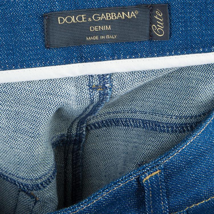 Pre Owned Dolce and Gabbana Indigo Medium Wash Denim Cute Skinny Jeans L