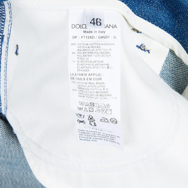Pre Owned Dolce and Gabbana Indigo Medium Wash Denim Cute Skinny Jeans L