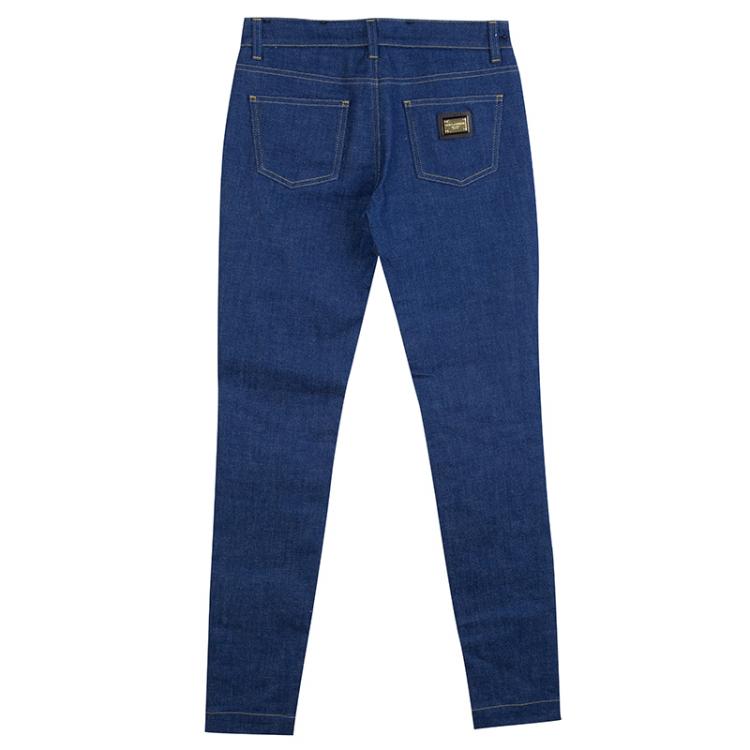 Pre Owned Dolce and Gabbana Indigo Denim Pretty Skinny Jeans S
