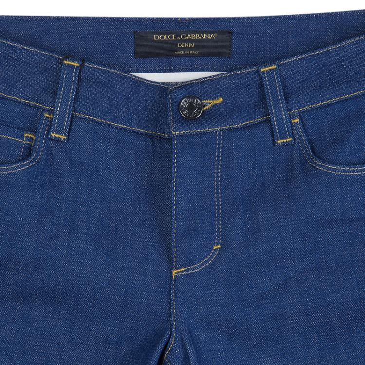 Pre Owned Dolce and Gabbana Indigo Denim Pretty Skinny Jeans S