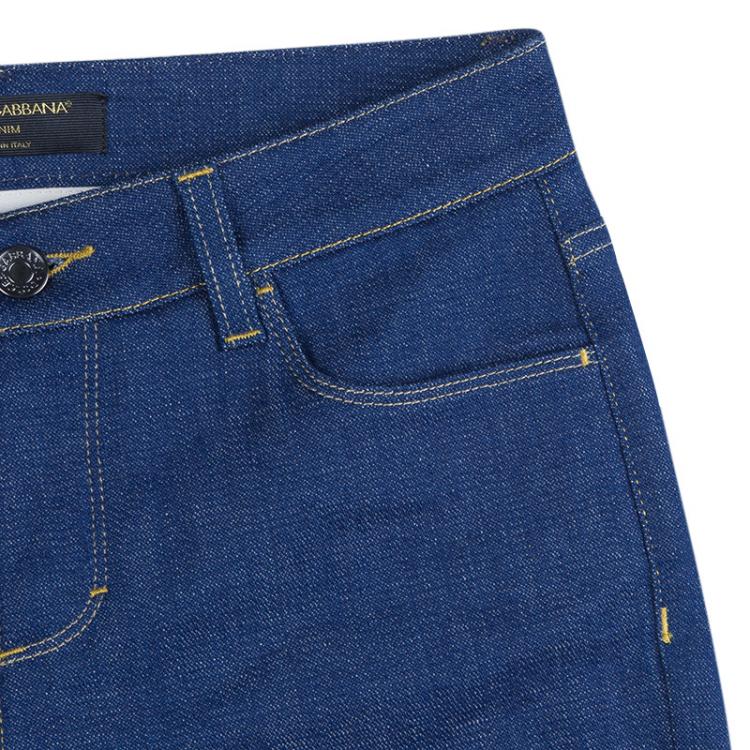 Pre Owned Dolce and Gabbana Indigo Denim Pretty Skinny Jeans S