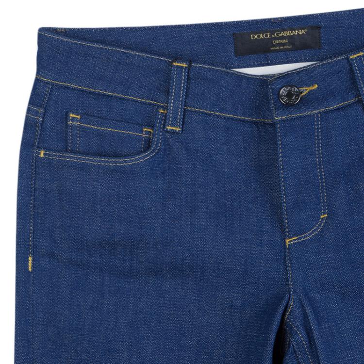 Pre Owned Dolce and Gabbana Indigo Denim Pretty Skinny Jeans S