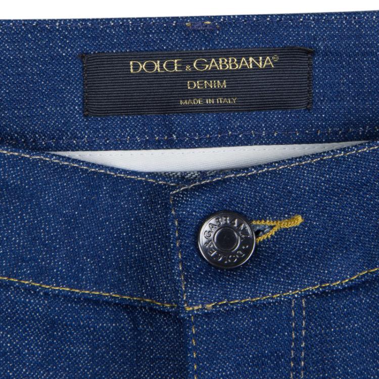 Pre Owned Dolce and Gabbana Indigo Denim Pretty Skinny Jeans S