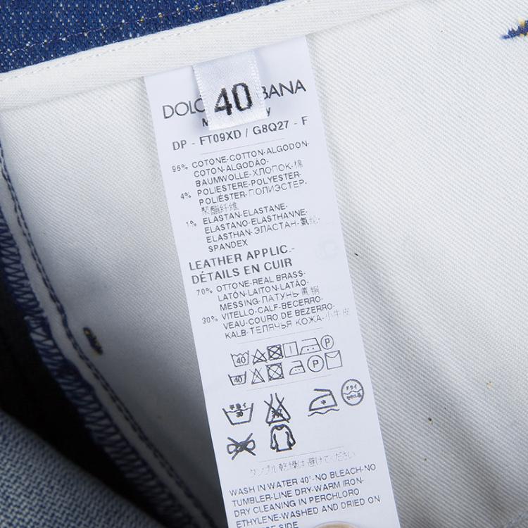 Pre Owned Dolce and Gabbana Indigo Denim Pretty Skinny Jeans S