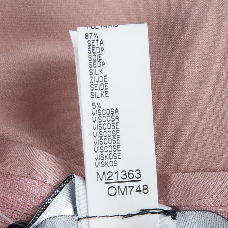 Pre Owned Dolce And Gabbana Pale Pink Silk Scalloped Lace Detail Camisole L
