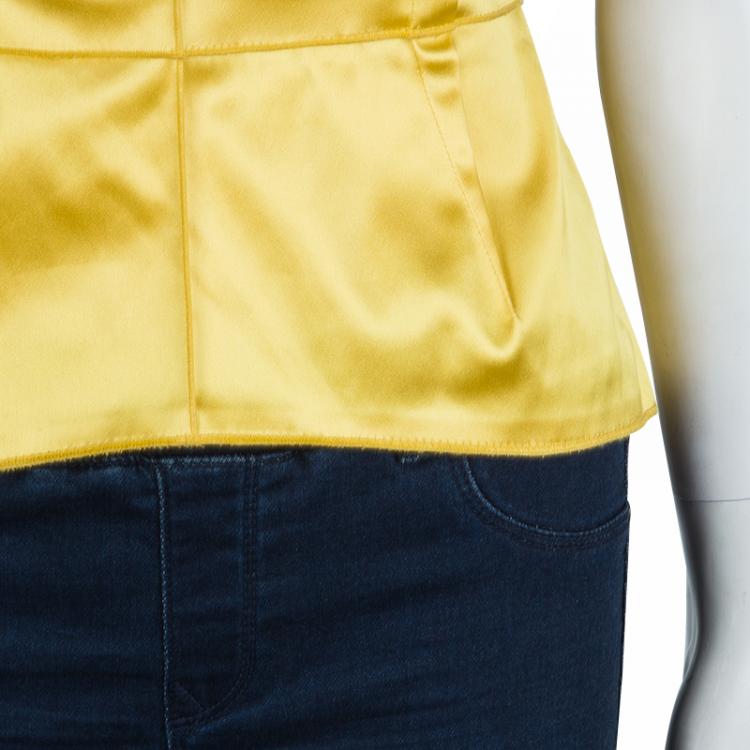 Pre Owned Dolce And Gabbana Yellow Corset M