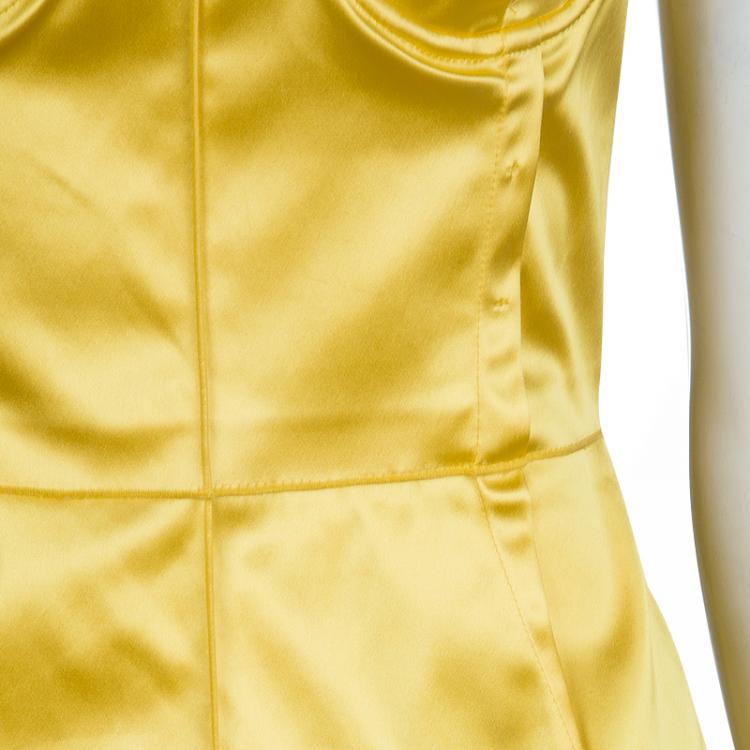 Pre Owned Dolce And Gabbana Yellow Corset M