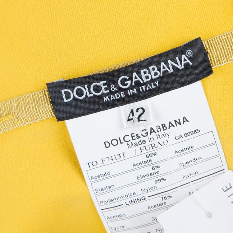 Pre Owned Dolce And Gabbana Yellow Corset M