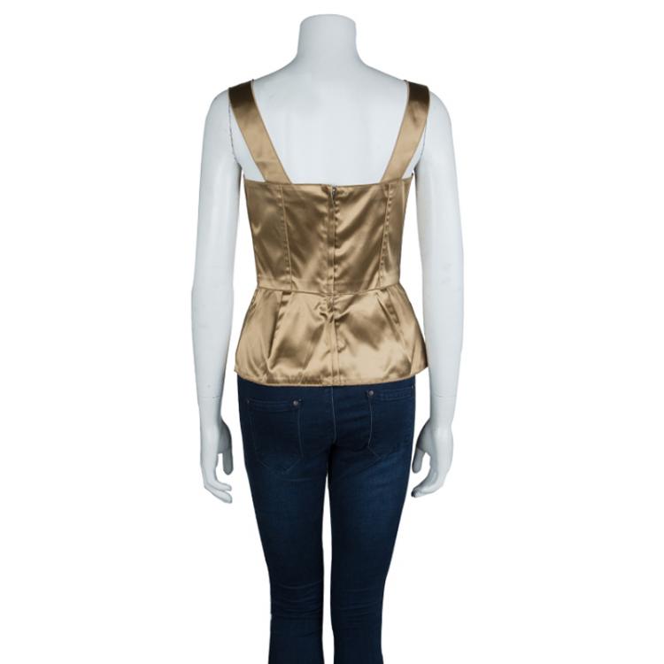 Pre Owned Dolce And Gabbana Beige Corset M
