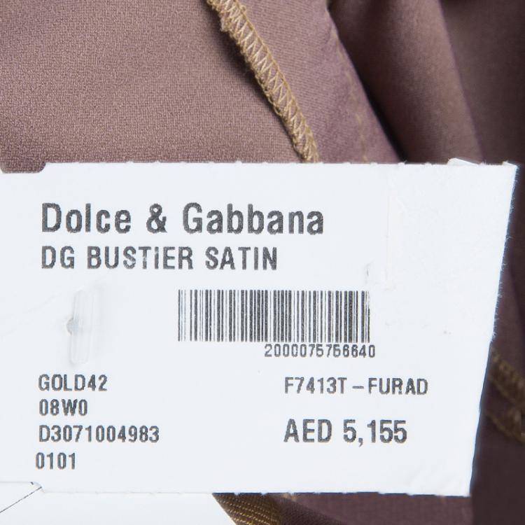 Pre Owned Dolce And Gabbana Beige Corset M