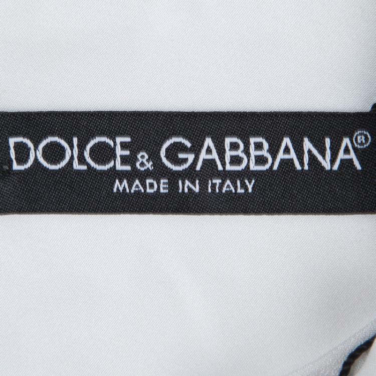 Pre Owned Dolce and Gabbana Hand Embroidered Embellished Portofino Shift Dress S