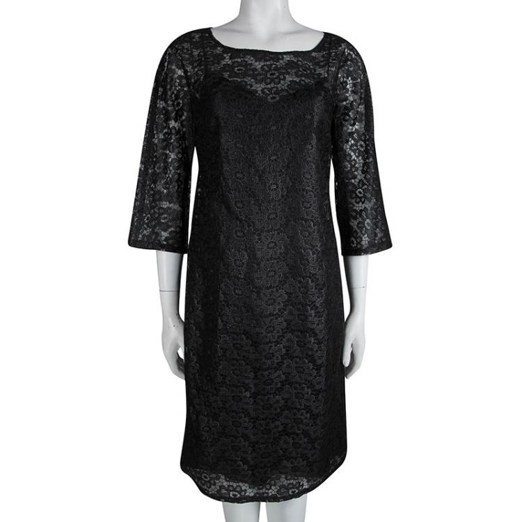 مملوكة مسبقًا Dolce And Gabbana Black Lace Shift Dress S