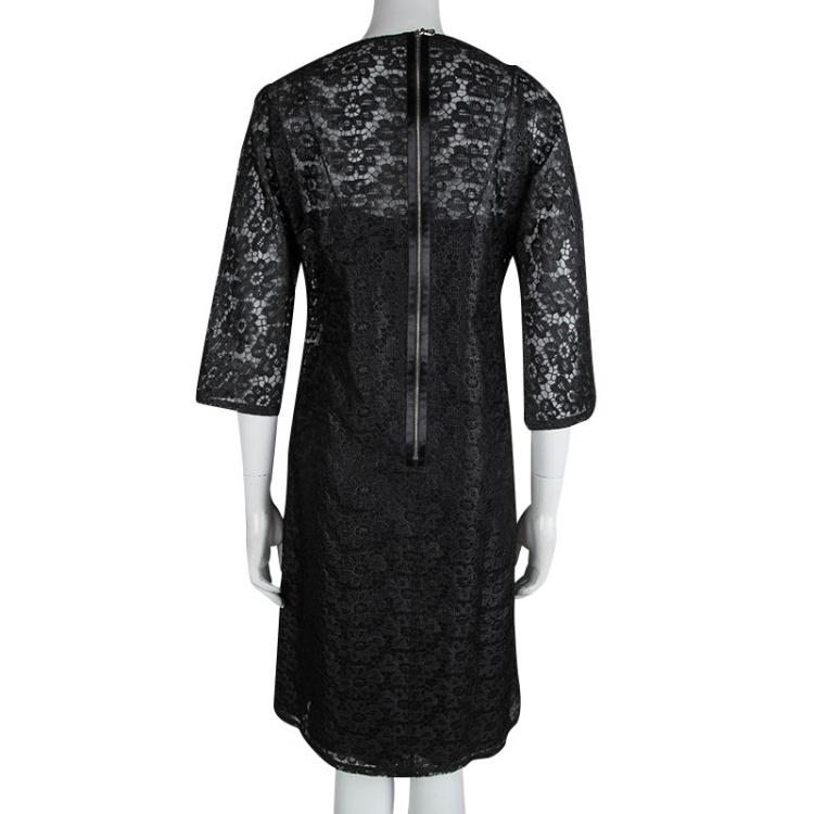 مملو�كة مسبقًا Dolce And Gabbana Black Lace Shift Dress S