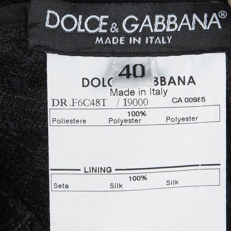 مملوكة مسبقًا Dolce And Gabbana Black Lace Shift Dress S