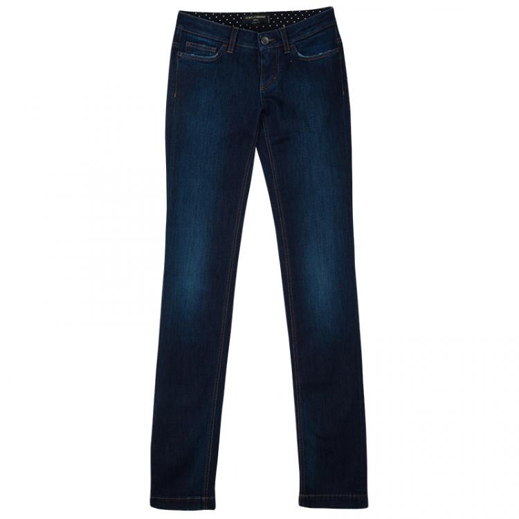 Pre Owned Dolce and Gabbana Cute Dark Wash Jeans XS