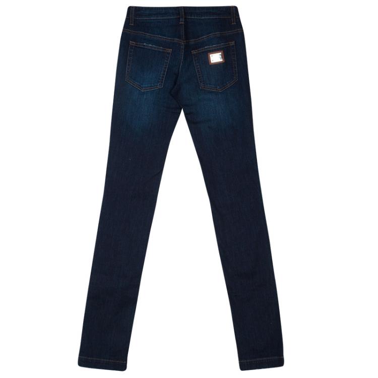 Pre Owned Dolce and Gabbana Cute Dark Wash Jeans XS
