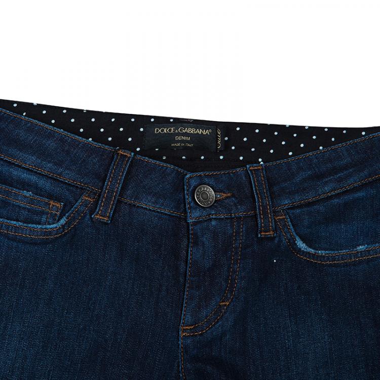 Pre Owned Dolce and Gabbana Cute Dark Wash Jeans XS