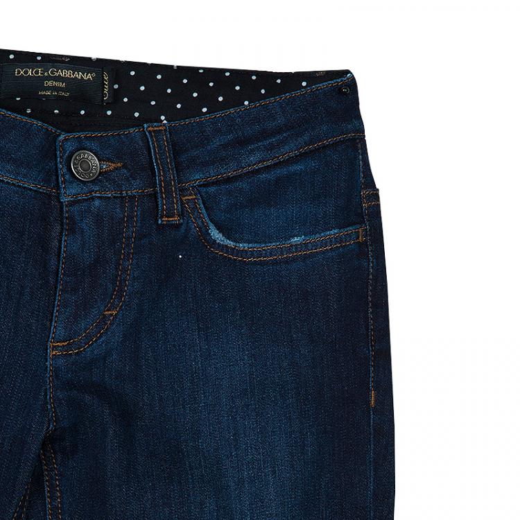 Pre Owned Dolce and Gabbana Cute Dark Wash Jeans XS
