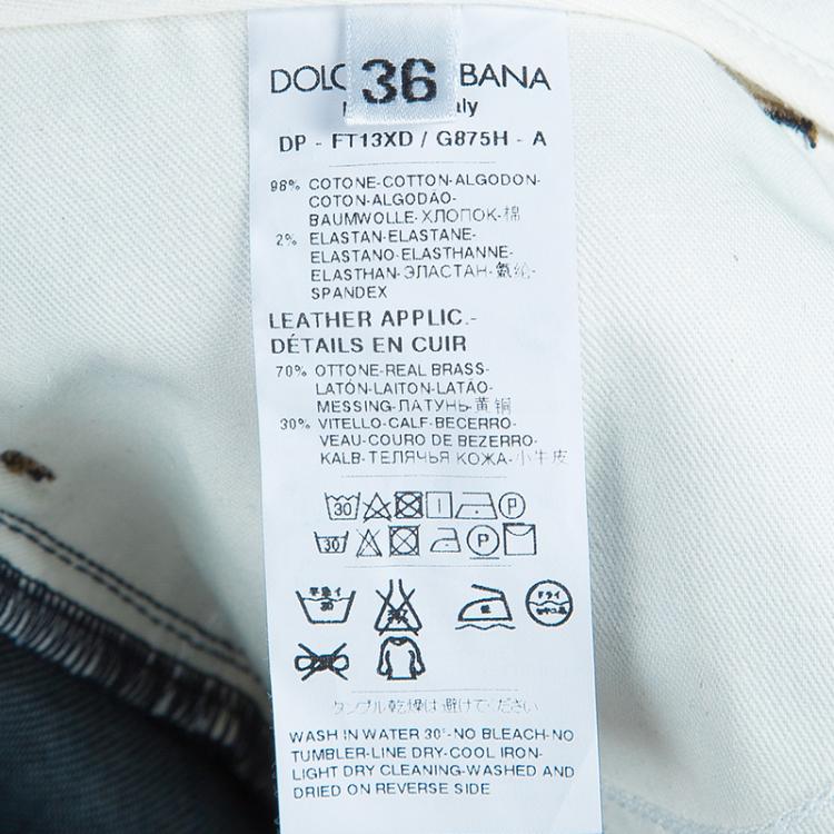 Pre Owned Dolce and Gabbana Blue Denim Kate Jeans XS