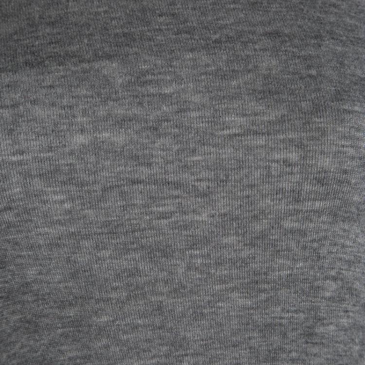 Pre Owned Dolce and Gabbana Grey Cashmere Turtle Neck Sweater M