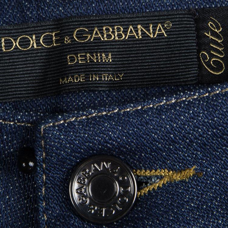 Pre Owned Dolce and Gabbana Indigo Denim Cute Skinny Jeans XS