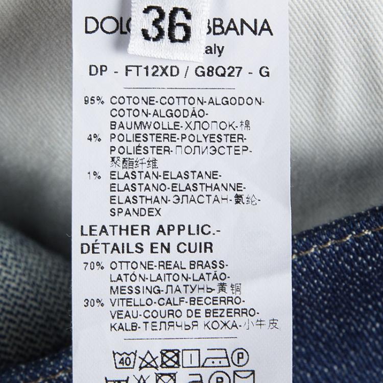 Pre Owned Dolce and Gabbana Indigo Denim Cute Skinny Jeans XS