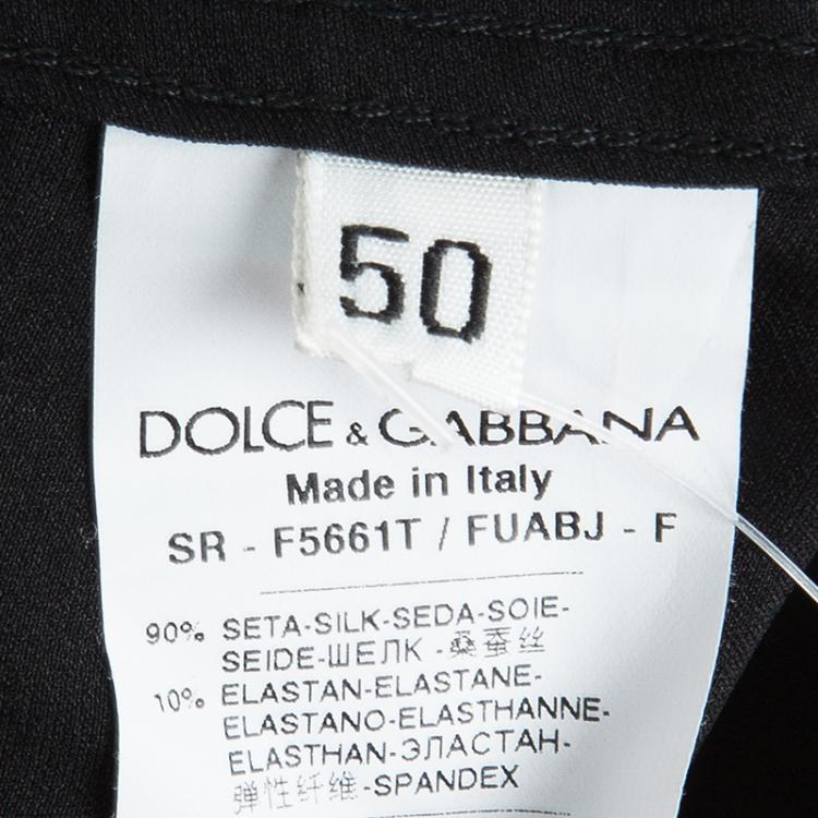 Pre Owned Dolce and Gabbana Black Silk Long Sleeve Button Front Shirt XL