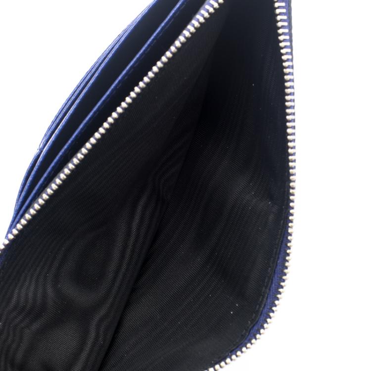 Pre Owned Dolce and Gabbana Indigo Leather Clutch