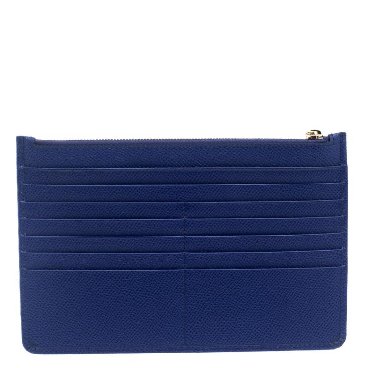 Pre Owned Dolce and Gabbana Indigo Leather Clutch