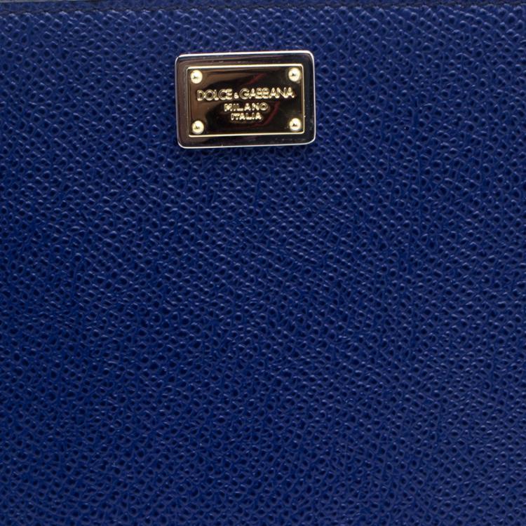 Pre Owned Dolce and Gabbana Indigo Leather Clutch