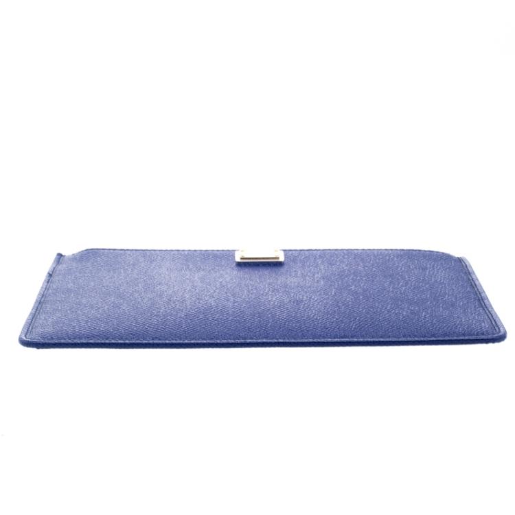Pre Owned Dolce and Gabbana Indigo Leather Clutch