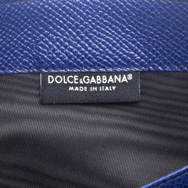 Pre Owned Dolce and Gabbana Indigo Leather Clutch