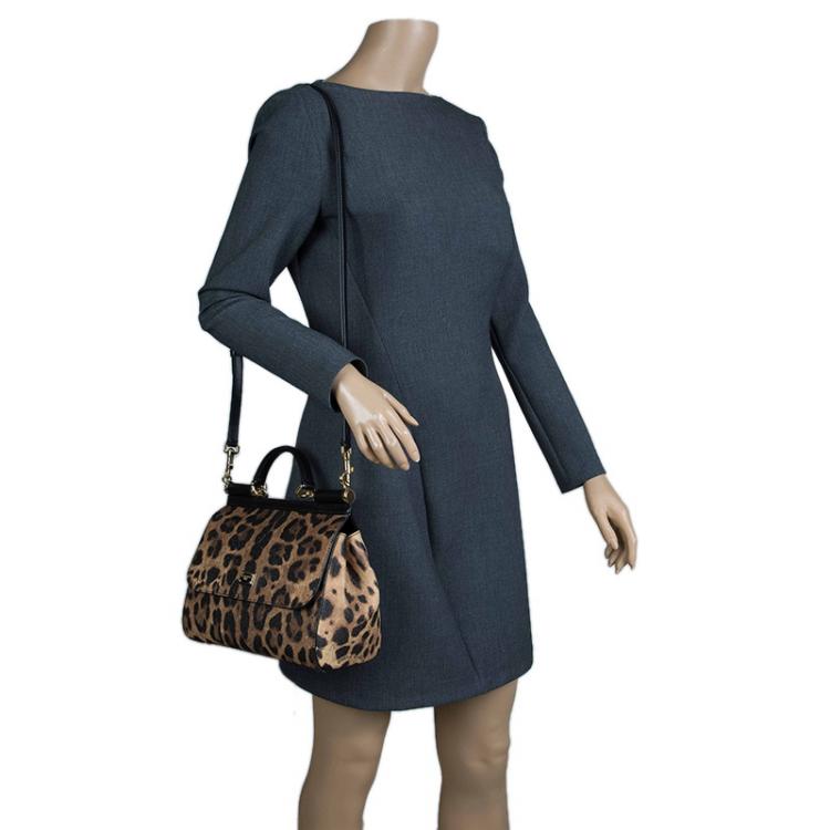 Women's Leopard Leather Medium 'sicily' Bag by Dolce & Gabbana