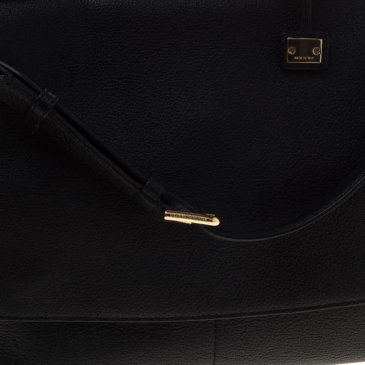 Pre Owned Dolce and Gabbana Black Leather Medium Miss Sicily Tote