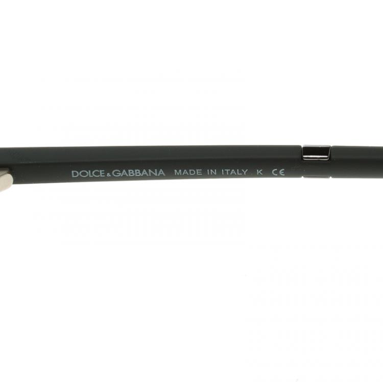 Pre Owned Dolce and Gabbana Black DG 6084 Aviator Sunglasses