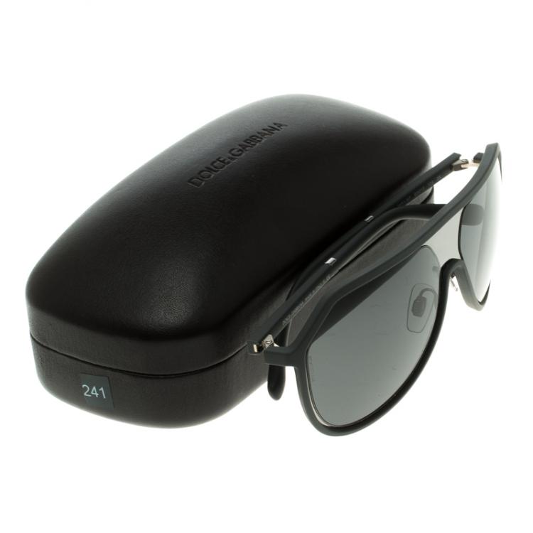 Pre Owned Dolce and Gabbana Black DG 6084 Aviator Sunglasses