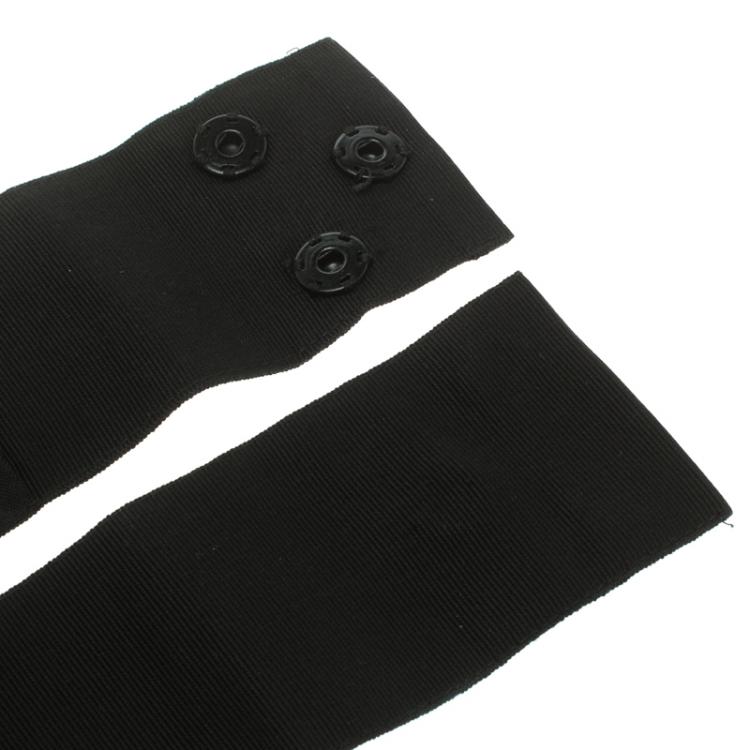 Pre Owned Dolce and Gabbana Black Elastic Fabric Embellished Waist Belt 110 CM