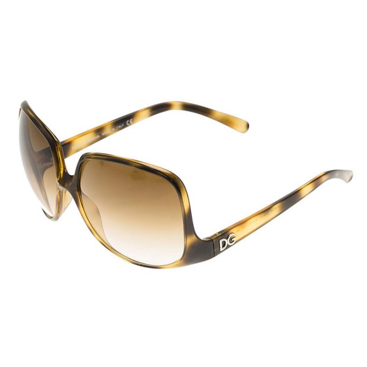 Pre Owned Dolce and Gabbana Brown 6033 Square Sunglasses