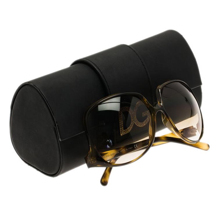 Pre Owned Dolce and Gabbana Brown 6033 Square Sunglasses