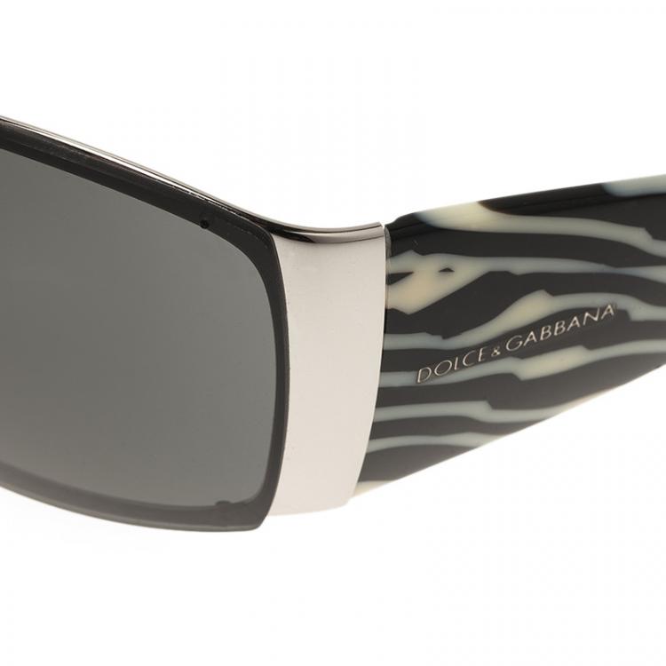 Pre Owned Dolce and Gabbana Zebra Rectangle Sunglasses 