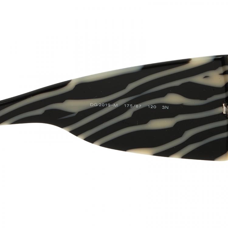 Pre Owned Dolce and Gabbana Zebra Rectangle Sunglasses 